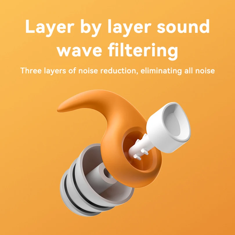 1 Paar Ohr stöpsel zum Schlafen oordopjes drei schicht ige Ohr stöpsel Geräusch reduzierung Schwimm tapone para dormir Schlaf ohr stöpsel