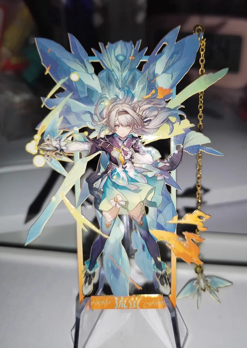 Honkai: Star Rail Firefly Cosplay miecz rekwizyty brelok wisiorek wydrążona metalowa zakładka kolekcja Otaku prezent dla dzieci 1 zestaw