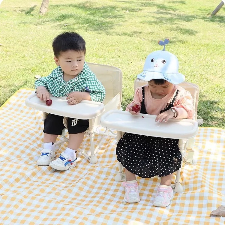 Baby Furniture Supplies Booster Seat Dining Chair Portable Travel Folding Kids With Feeding Chair Outdoor Beach Seat