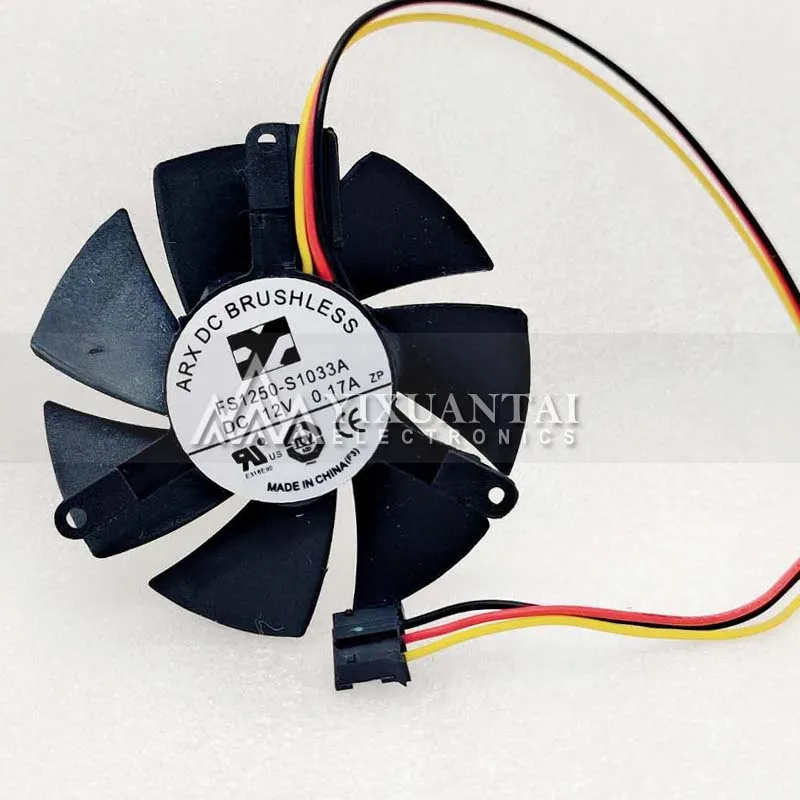ARX FS1250-S1033A DC 12V 0.17A 50X50x10mm 3-Wire Server Cooling Fan