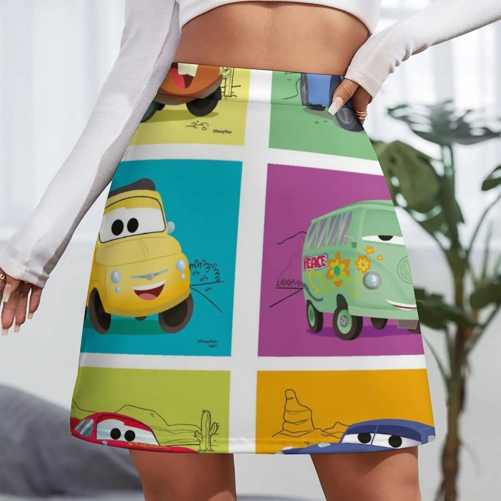 Cars movie Mini Skirt short skirt for women japanese style Dresses kpop Mini Skirt