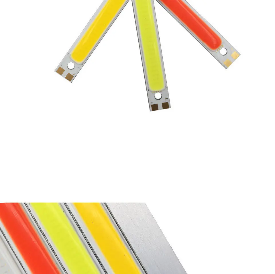 Afbeelding 4: 2PCS 60*8mm 3W COB LEIDENE Chipsbronraad op Verlichting Bulb Module 3V Volledige Delen Bar Chip Enige Multicolor Lamp LEDs Panel