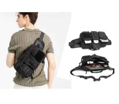 OZUKO Pouch for Man Waterproof Shoulder Bags Men Fashion Short Trip Messenger Bag USB Charging Crossbody Bag Teenage