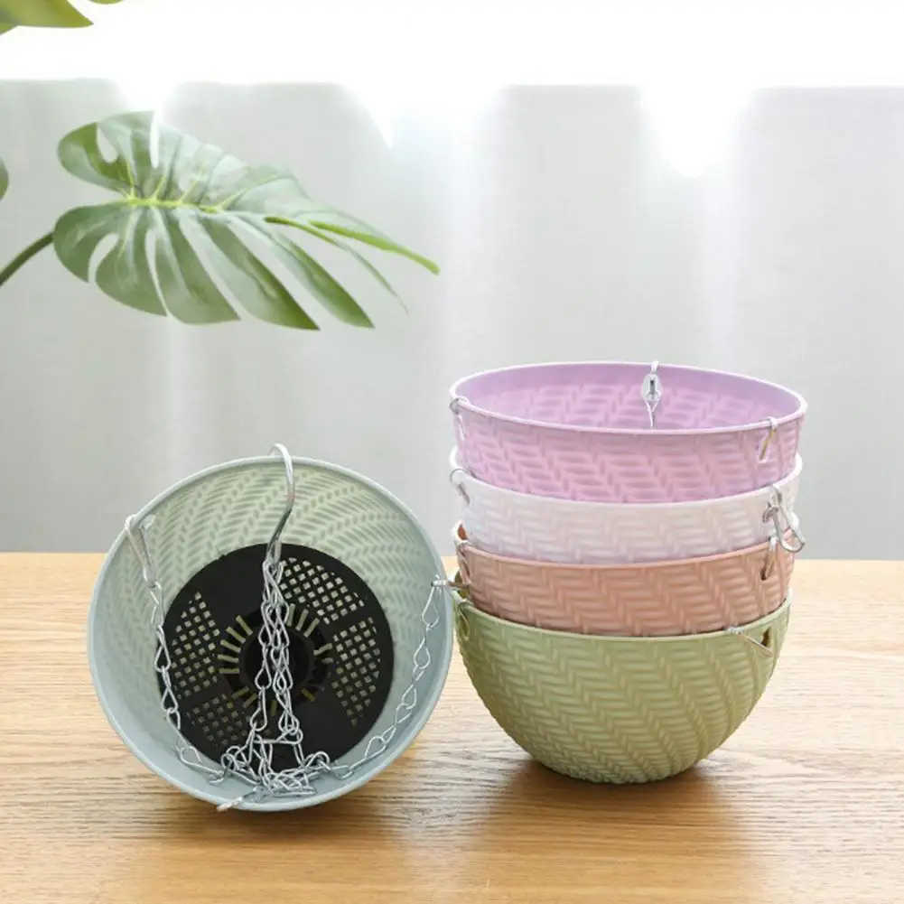 

Hanging Planter for Indoor Plants Wide Mouth Flower Pot with Water Reservoir Plant Pot with Clear Water Level Indicator Hanging