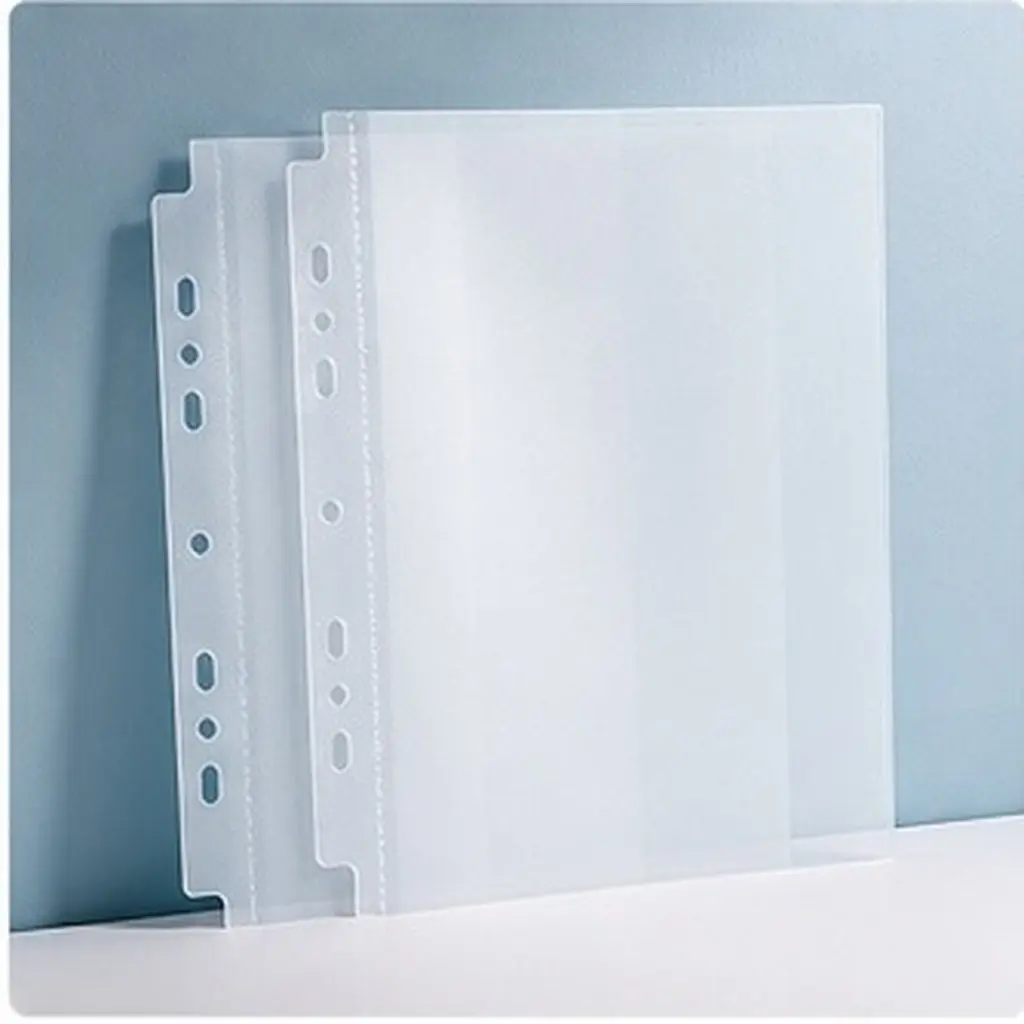 50Sheets Transparent Photo Album Sleeves Heavy Duty Plastic Page Protectors for A5 Binders Photo Card Family Memory