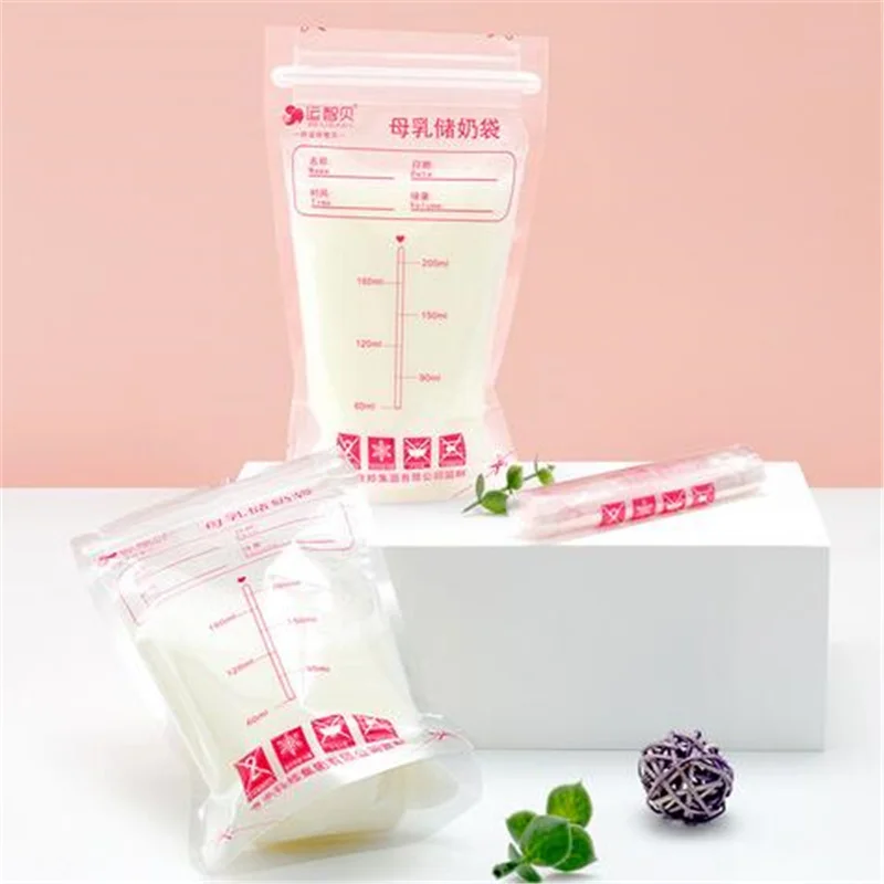 30 Pieces 250ml Milk Freezer Bags Mother Milk Baby Food Storage Breast Milk Storage Bag BPA Free Baby Safe Feeding Bags Feeding