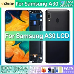 A30 A305F A305F/DS Display Screen, for Samsung Galaxy A30 LCD Display Touch Screen Digitizer Assembly with Frame Replacement