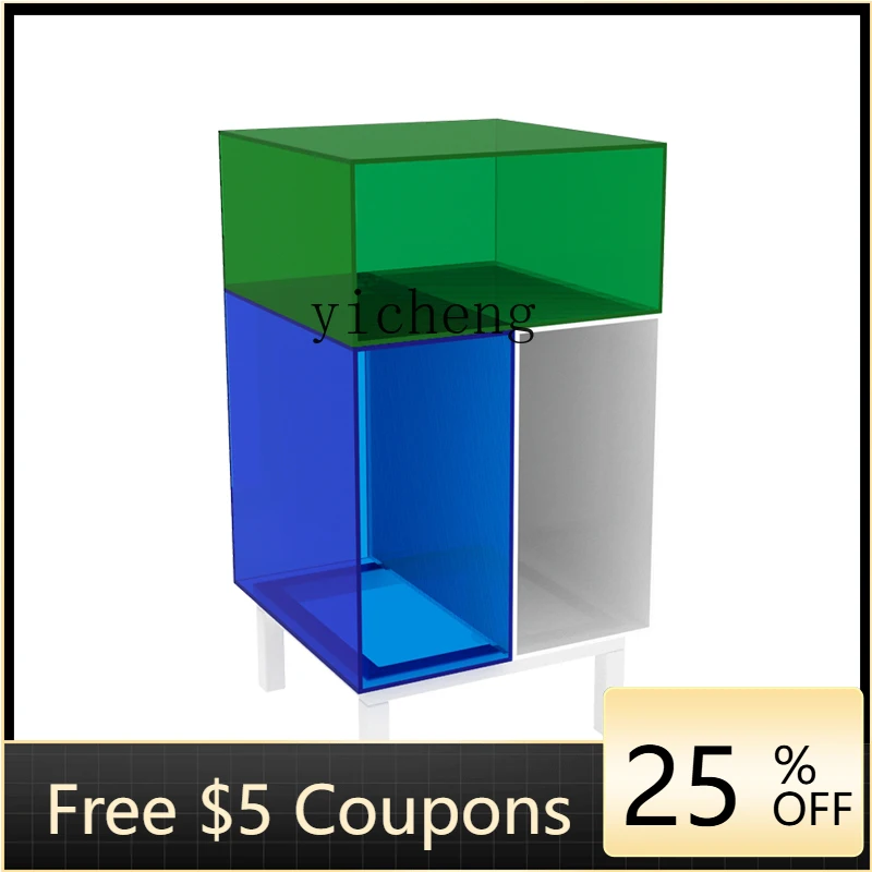

Zc Creative Acrylic Stacked Bookshelf Living Room Sofa Small Table Coffee Table Small Shelf