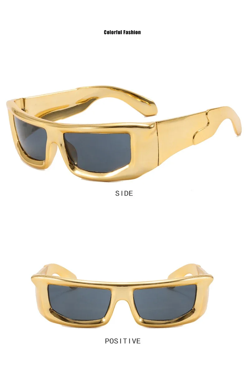 WINFUL Neue Y2k Wrap-Around Herren-Sonnenbrille mit Metallrand Outdoor-Sport Damen-Shades Trendiges Markendesign Vintage UV400 Brillen – Detail 12