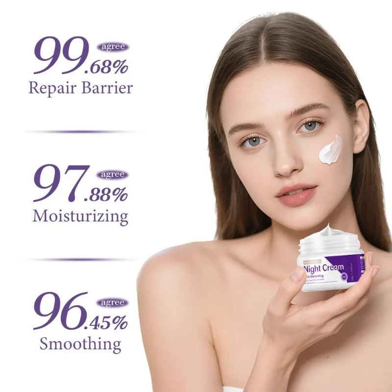 Niacinamide Shea Butter Peptide Night Cream 50g – Firming & Hydrating Face Moisturizer, Replenishes Tired Skin Overnight