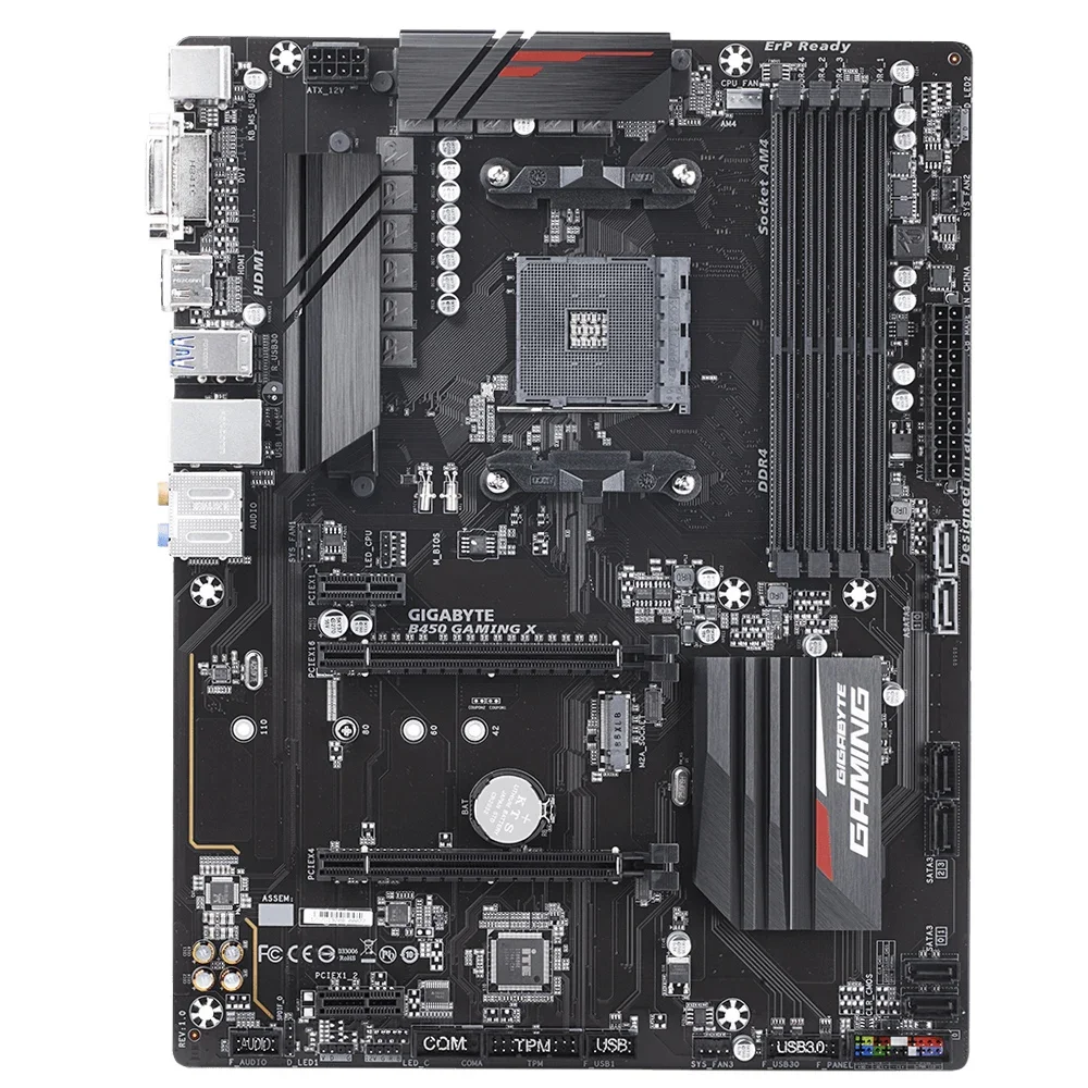 جيجابايت B450 GAMING X اللوحة الأم 64 جيجابايت DVI HDMI AM4 DDR4 ATX B450 اللوحة الرئيسية