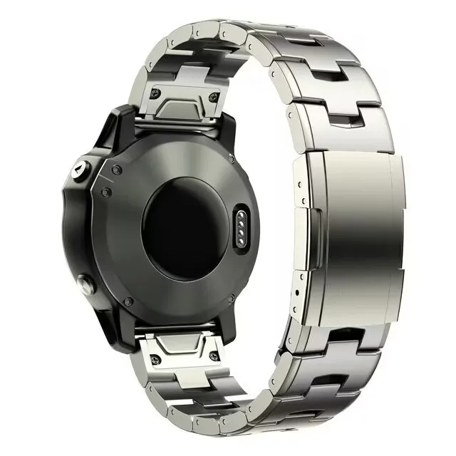 For Garmin Watch Fenix Series Strap Quick Release Titanium Alloy Three Bead Strap 22/26mm view 4