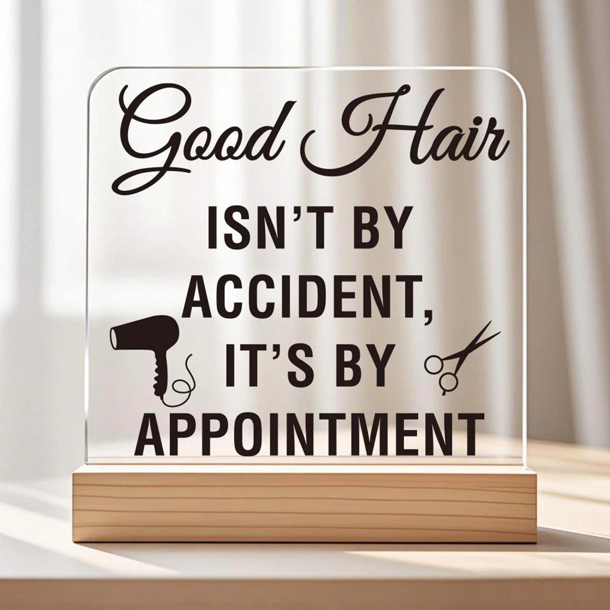 Clear acrylic hair shop decor accessories, creative gifts for hairstylists, hair salon decoration, hair salon tabletop display
