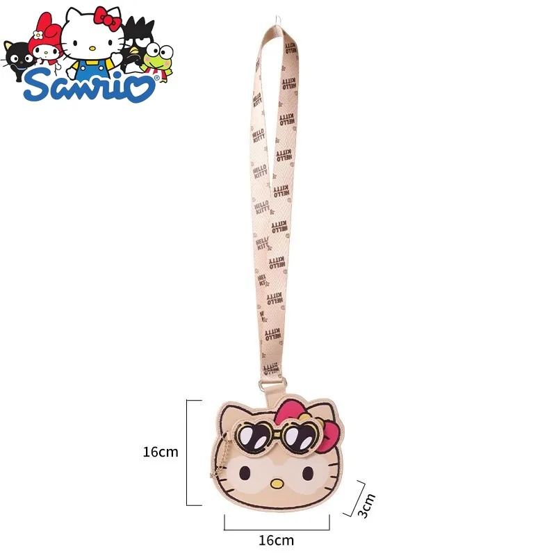  Hello Kitty New Mini Coin Purse Fashion Trend Lanyard Coin Purse 3D Cartoon Cute Storage Pendant Coin Purse High Quality