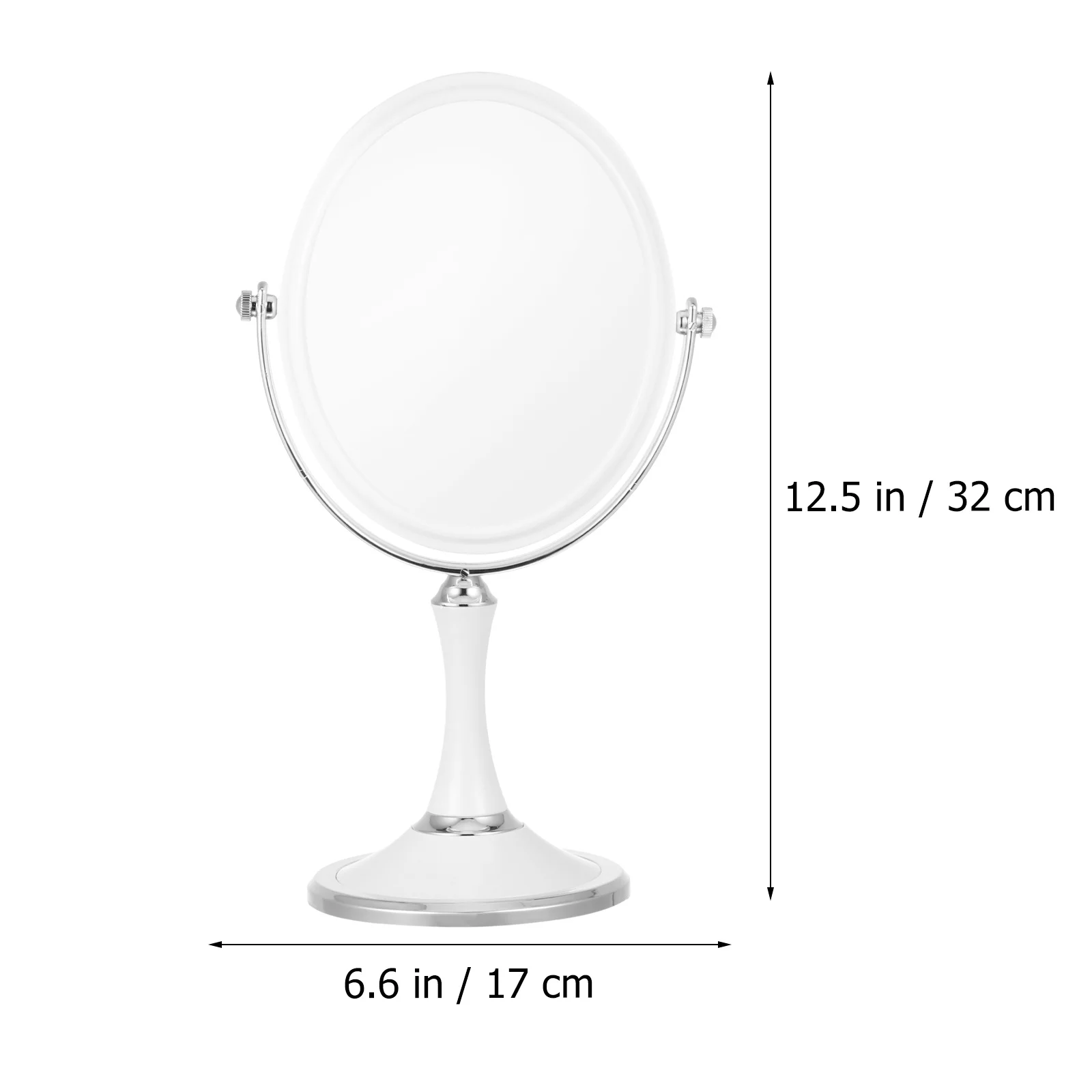 1 szt. Dwustronne obrotowe lusterko kosmetyczne na biurko z przezroczystym, bezznieczelniającym szkłem do domowej pielęgnacji.