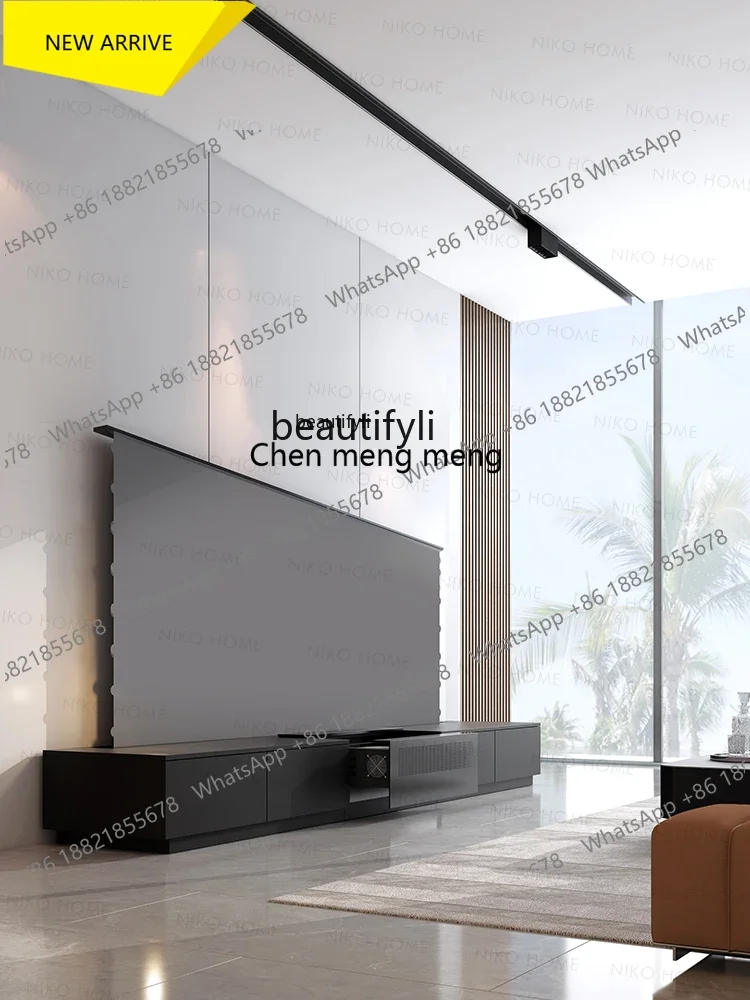 zz185EARTHRISE Screen Invisible Home Theater All-in-One Cabinet 100-Inch Dedicated TV Cabinet Electric Lifting