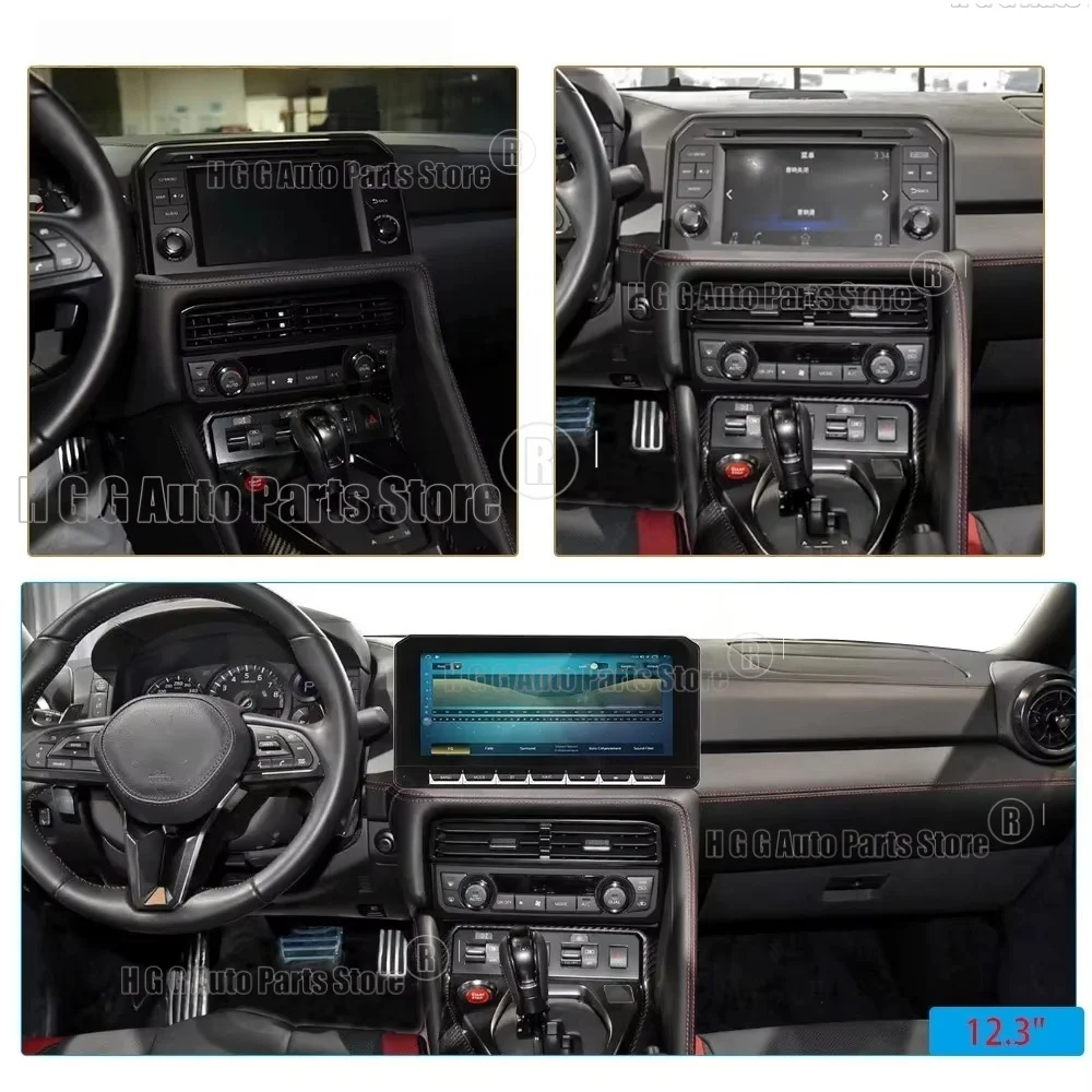 A 12.3 Inch multimedia Android For Nissan gtr 2017 2018 2019 - 2021 Car GPS Navigation wireless carplay Player Radio Head unit