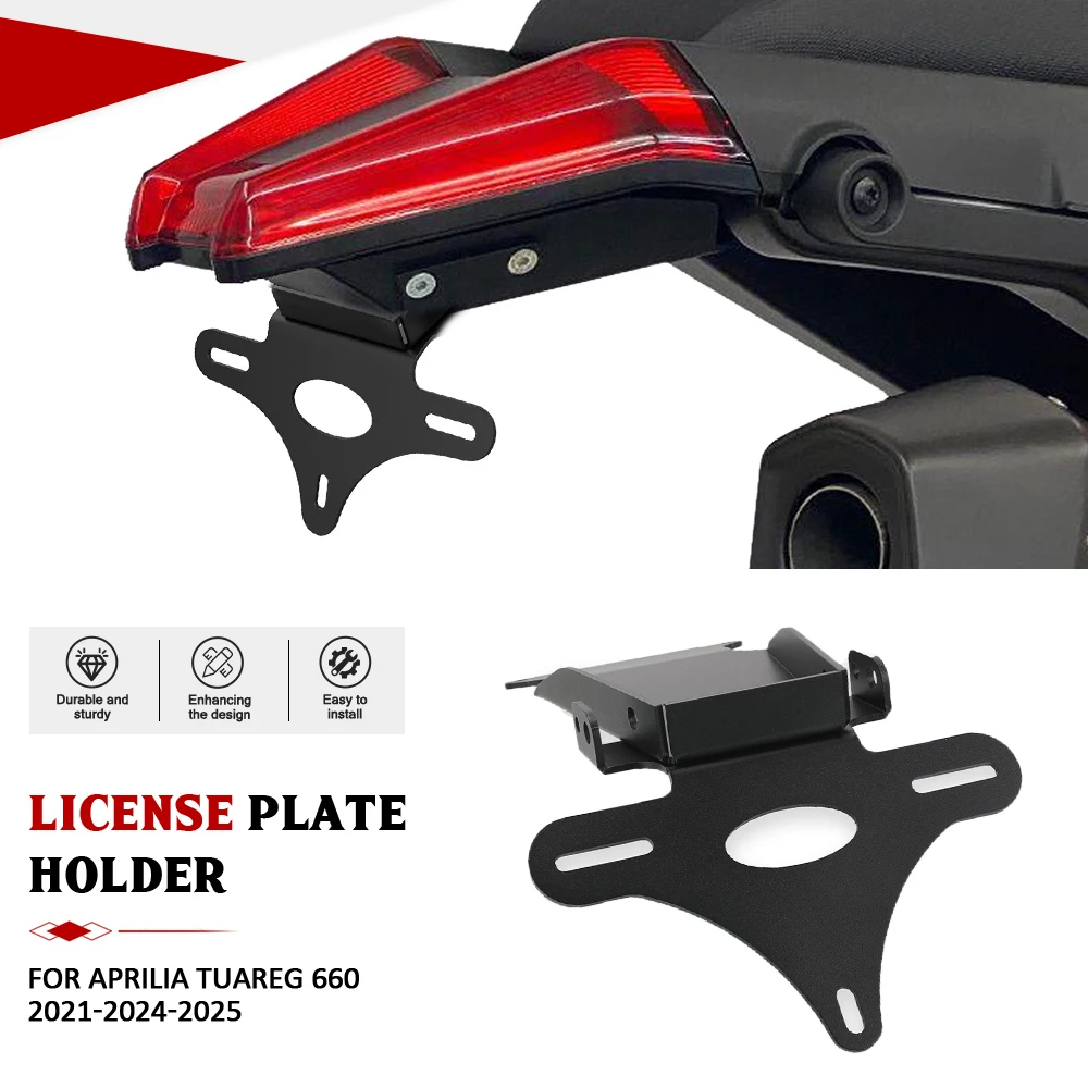 

For Aprilia Tuareg 660 2021-2022-2023-2025 Motorcycle License Plate Holder Bracket Rear Tail Tidy Fender Eliminator Kit 2024