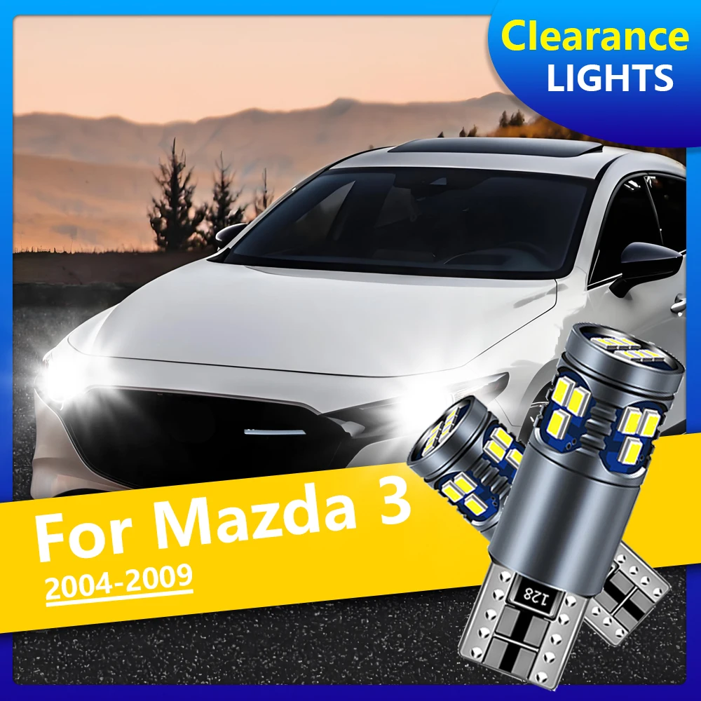 

2PCS High Quality LED T10 Clearance Light Canbus Auto Lamp Bulbs 3014 Upgrade CHip For Mazda 3 2004 2005 2006 2007 2008 2009