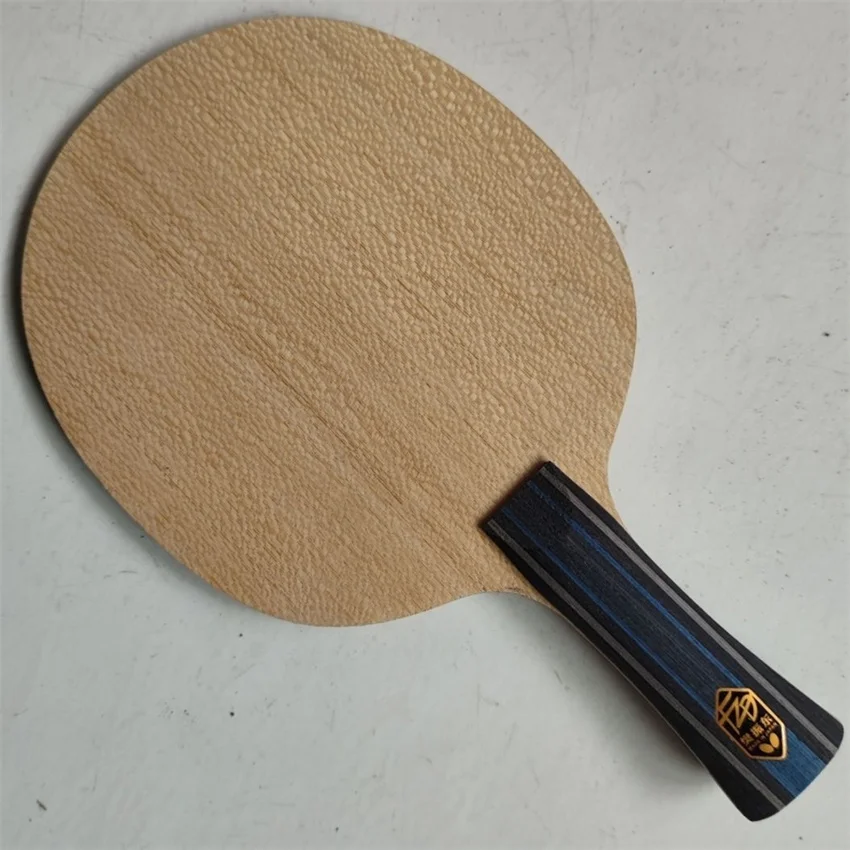 Raqueta de tenis de mesa de alta calidad, 5 madera + 2 Alc, ventilador VIS de 7 capas hecho a mano, placa Base con estructura grabada Alc