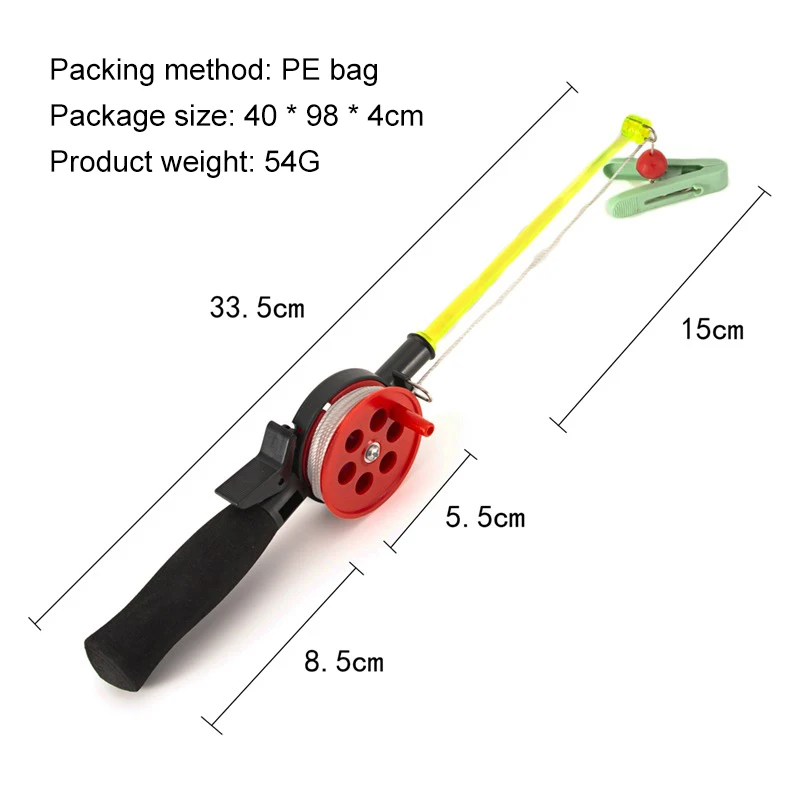 قضيب جراد البحر محمول رائع للأطفال، مجموعة صيد متينة من البلاستيك الآمن والممتع بدون خطاف لمجموعة صيد السلطعون البحري #6