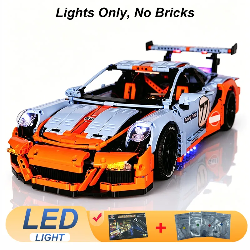 

LED Light Kit For LEGO GT3 RS Techinical Car Lamp DIY Toys Christmas Gift (Not Include Building Blocks Bricks Kits Sets Model)