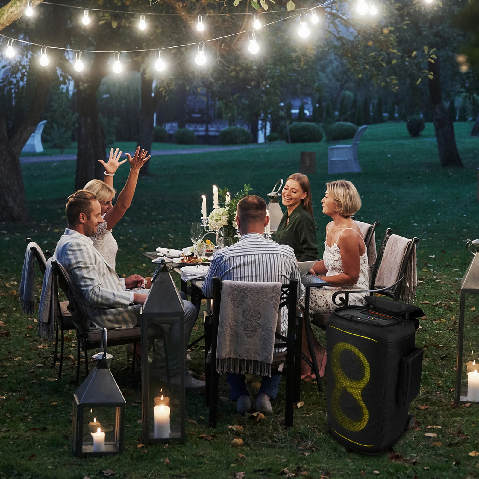 

Чехол для переноски колонки JBL PartyBox 520 с карманом для хранения, утолщенный нейлоновый чехол для колонки на молнии для путешествий на открытом воздухе