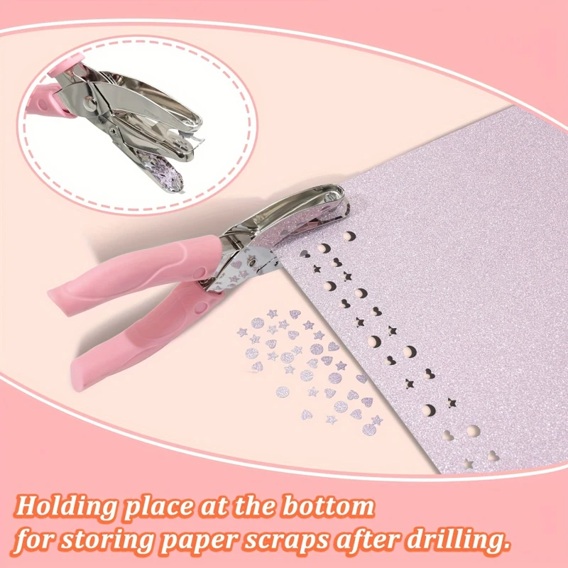 Niedlicher Einzellochstanzer für Scrapbooking, Papier, Kleidung, Stern-, Herz- und Kreisformen, DIY-Bastelzubehör, Locher, Perforator – Detail 10