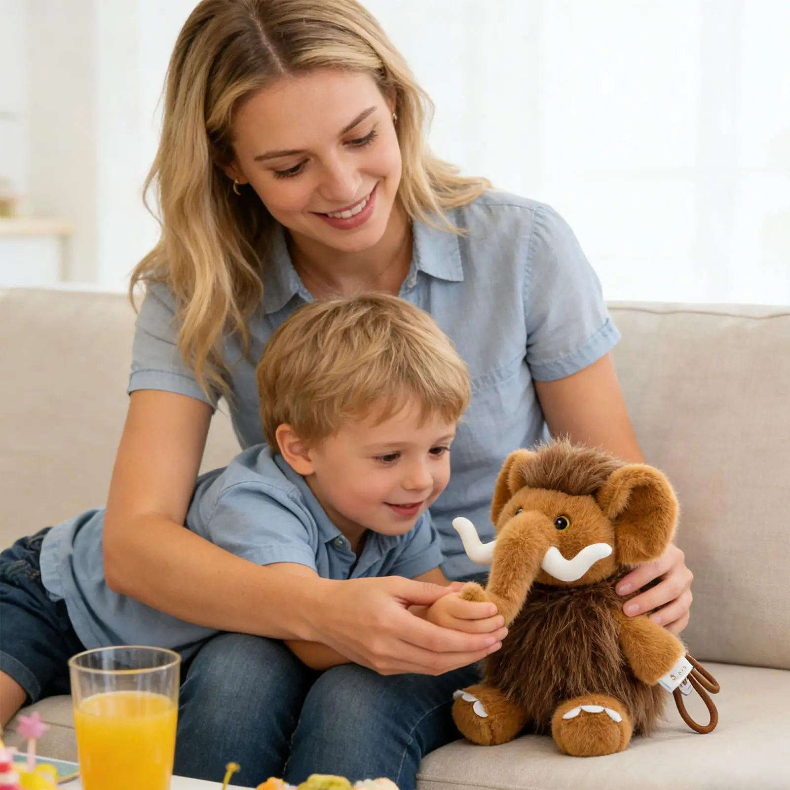 Elephant Plush Keychain Soft Purse Charm for Handbag Backpack Keys Children Birthday Gift Party Favor Easter Stocking Stuffer