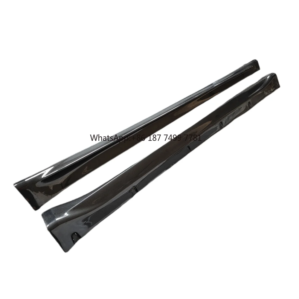 

True Carbon Fiber Side Skirt Body Kit for . Model Y True Carbon Fiber CM Style Side Bumper Lip Body Kit