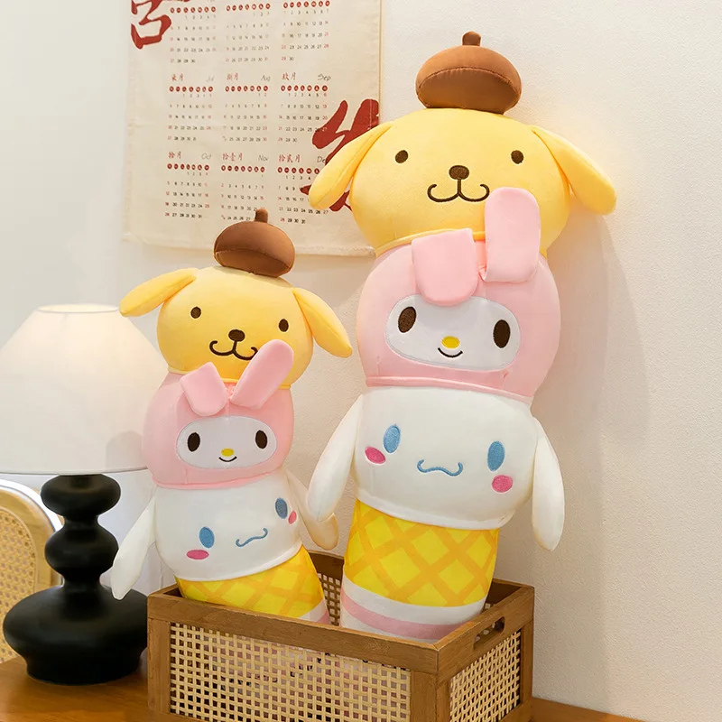 

Sanrio Giant Anime Mix Long Pillow My Melody Pom Pom Purin Cinnamoroll Plush Toy Cushion Sofa Decorative Pillow Xmas Gifts