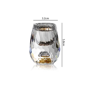 Kristall -Schnaps -Glas Set mit goldenem Hintergrund, Diamond -Tassen Malerei, Haushalts kleiner Weinbecher, Getränkewaren, Luxus, 6pcs 12 Hauptverkaufsbecher -Getränk - №4
