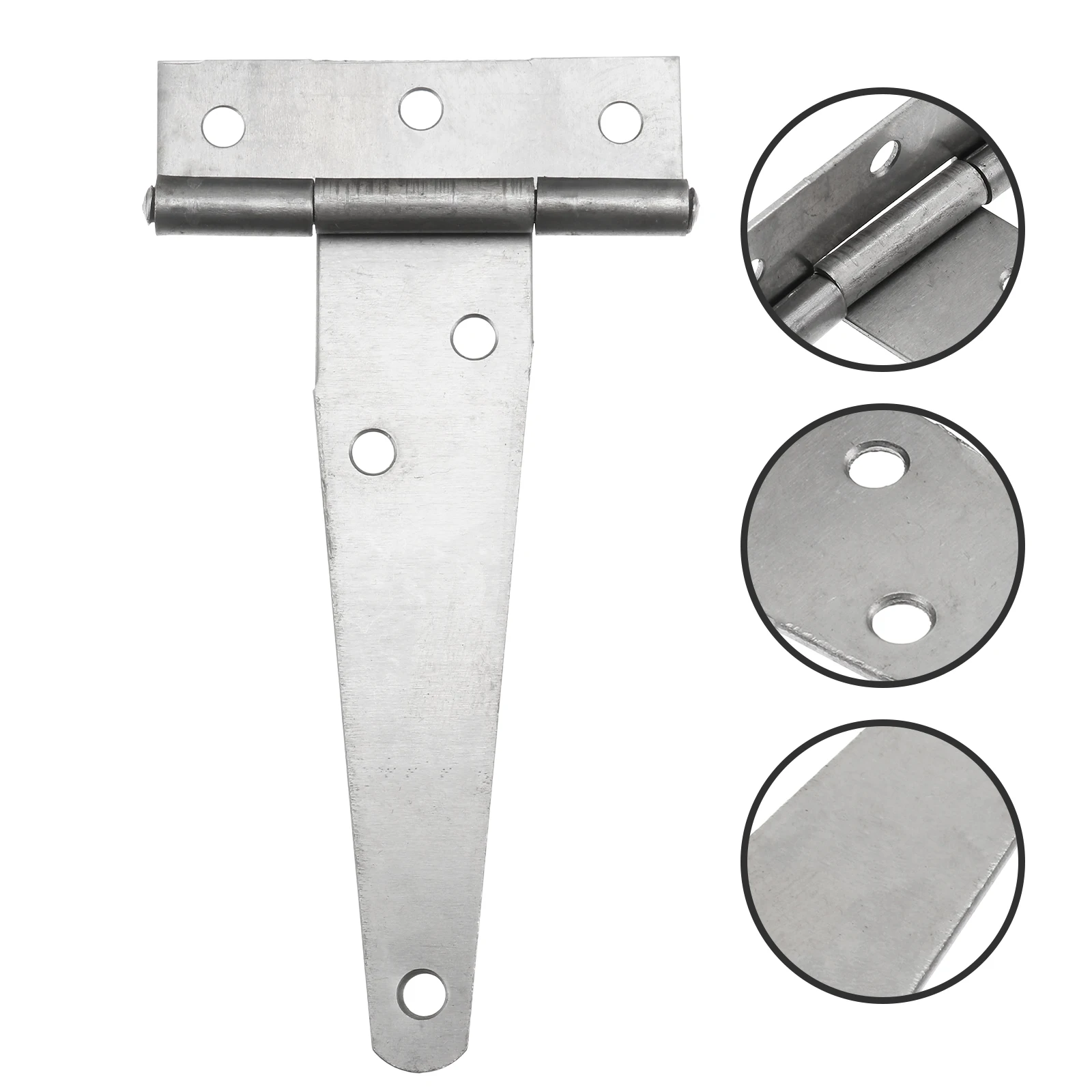 

6 Pcs T-shaped Hinge niture Replacement Cabinet Door Accessory Galvanized Reliable Silver Sturdy Part