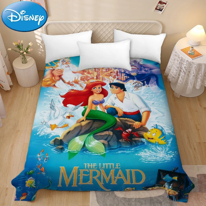 

Disney The Little Mermaid Anime Harajuku 3D Print Bedding Sets Ariel Princess Cosplay King Size Duvet Cover Set with Pillowcases