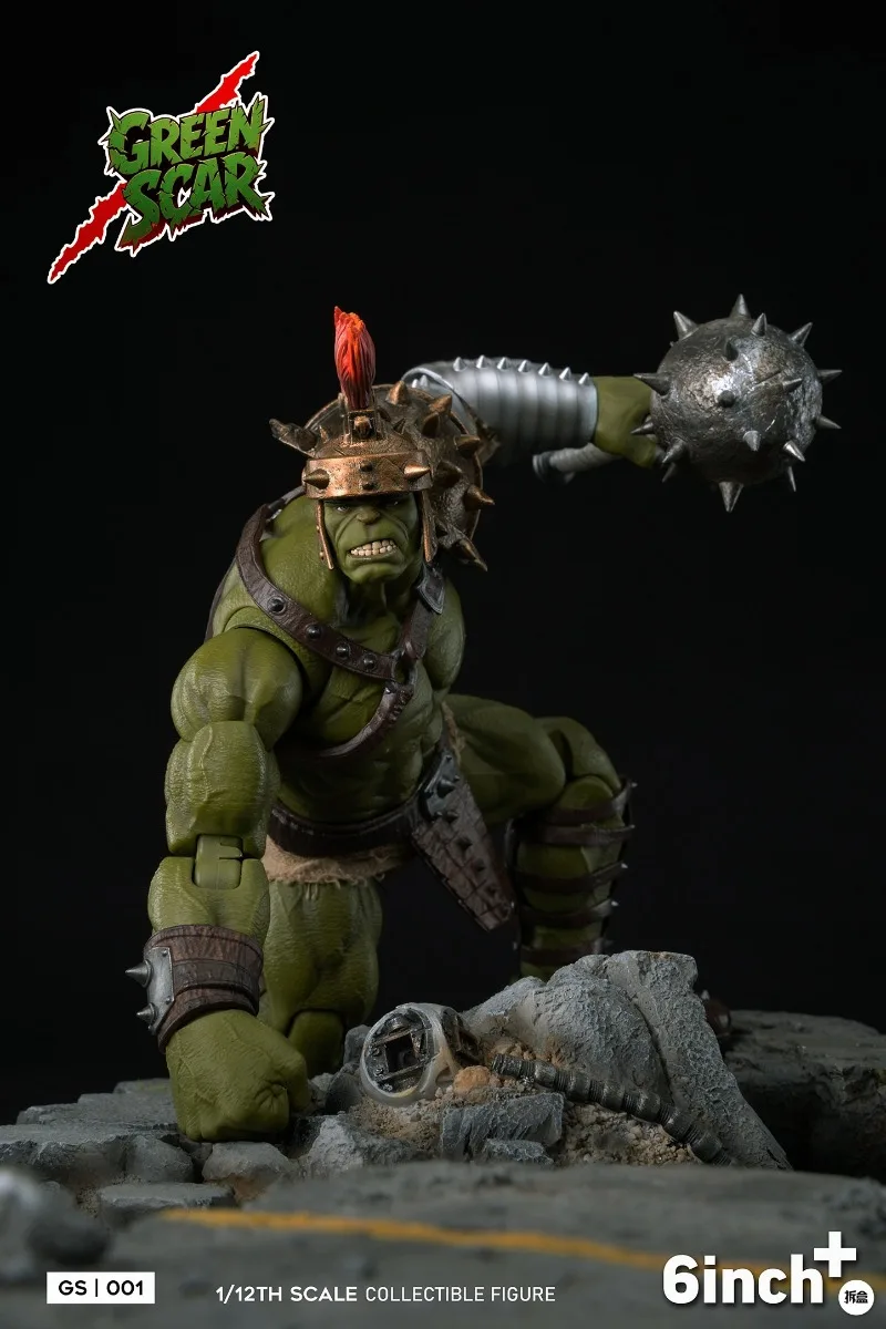 6inchplus ハルク1/12アクションフィギュア 海外製GreenScar S90c52b2d13994b89b672f2c3ded03