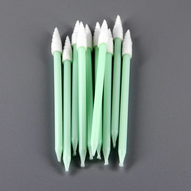 100Pcs/Pack Small Pointed Tips Cloth Head Cleaning Swab Lint Dust Free Sticks For PCB Board Electronics Small Area Camera Optica