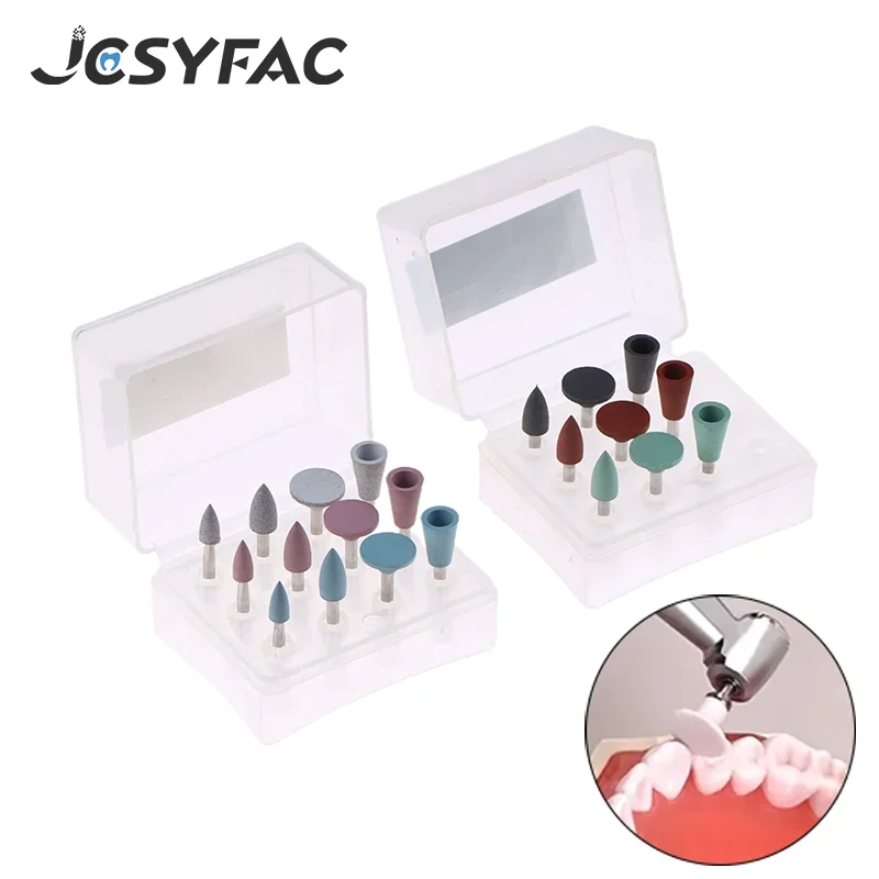 

9/12Pcs/Set Dental Silicone Polishing Grinding Heads Teeth Polisher For Low-speed Handpiece Dental Polishing Materials