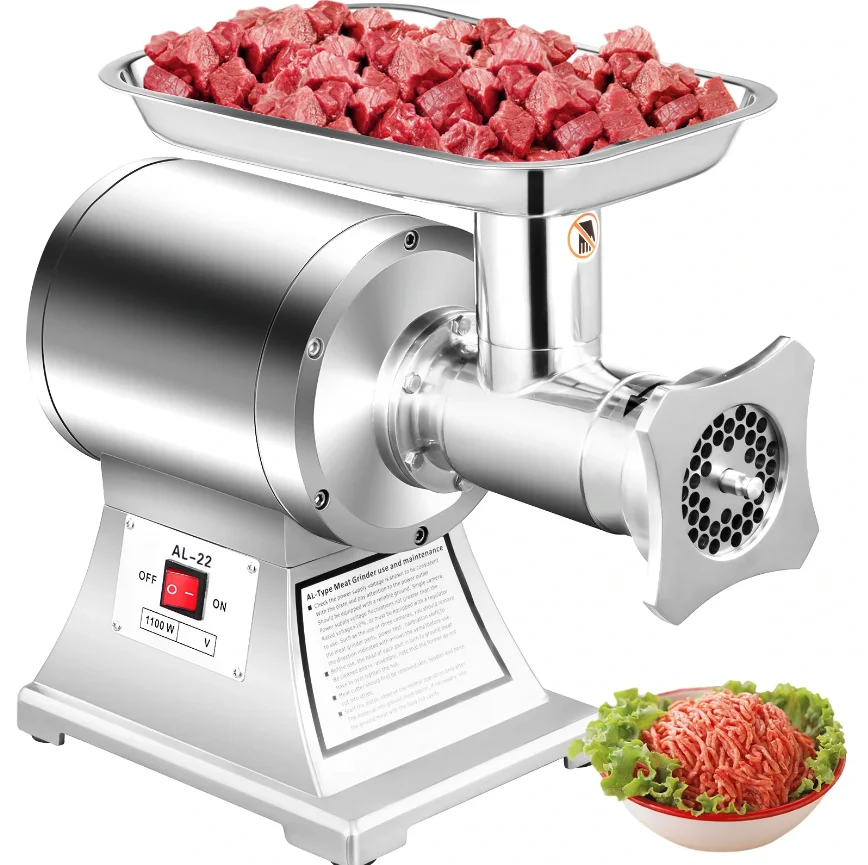 1100W Meat Mincer/ commercial AL-22 model meat grinder/ Electric 2 in 1 sausage stuffer  cutting machine