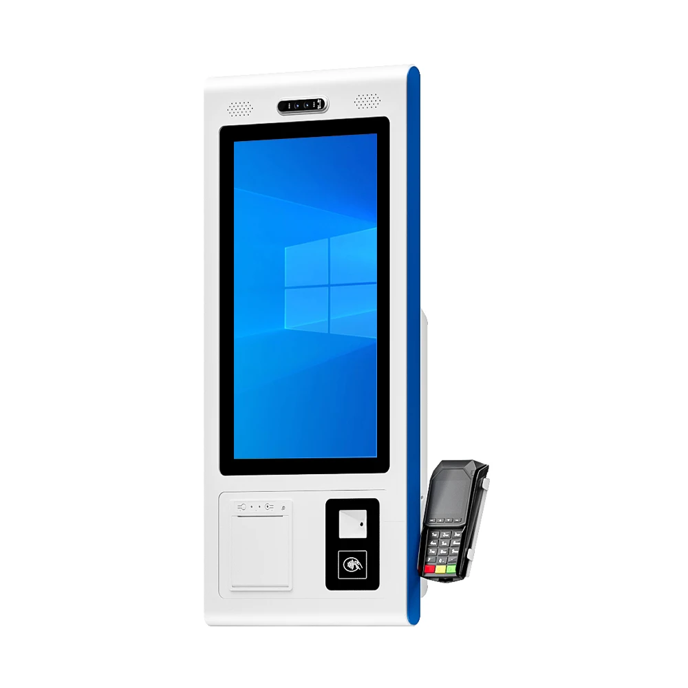 -حامل أرضي لكشك الدفع للخدمة SDK مقاس 21.5 27 32 بوصة ذكي يعمل باللمس بالسعة POS NFC آلة الخروج الذاتي #2