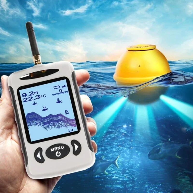 Sonar Fish Finder Detector Visual HD Dot Matrix Wireless Fish Swarm Detector Fish Finder Fishing