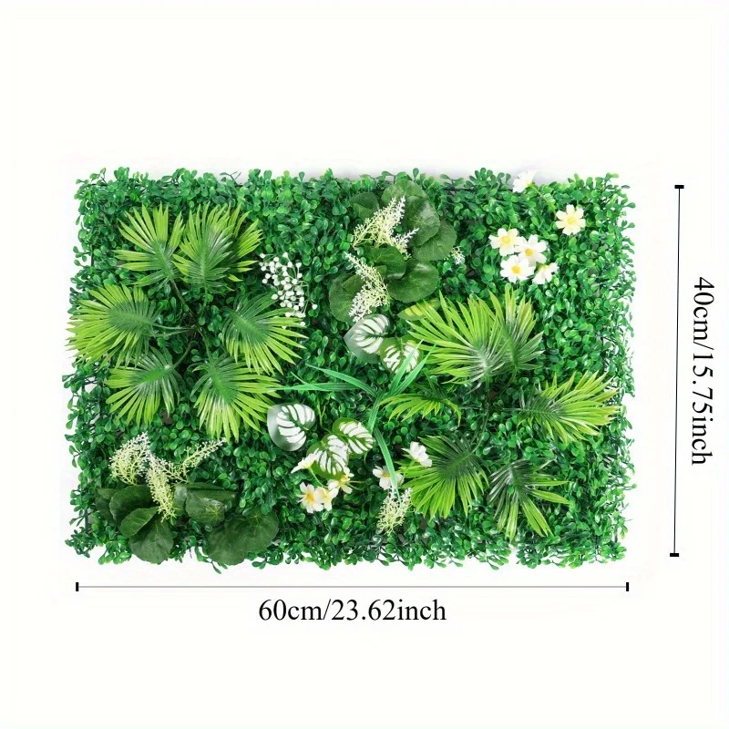 2pcs 40x60cm Artificial Green Grass Square Plastic Lawn Plant Living Room Background Artificial Lawn Decoration Home Wall Decor