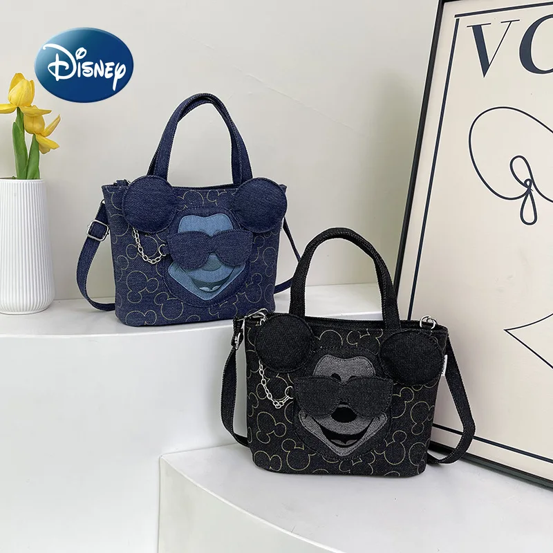 Disney Mickey New Women's Shoulder Bag Personality Fashion Women's Shoulder Crossbody Bag Retro Cartoon Cute Women's Bag