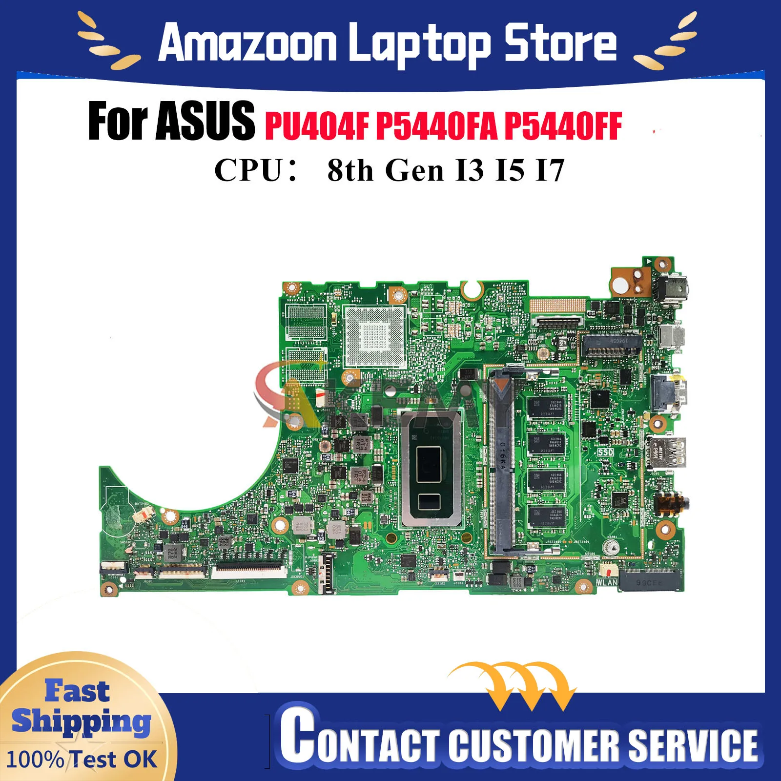 

P5440FA Laptop Motherboard For ASUS ProArt P5440FA P5440FF P5440F PU404F Notebook Mainboard With I3 I5 I7 CPU 100% tests OK stk