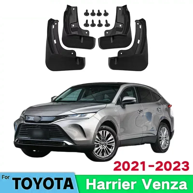 MudFlaps For TOYOTA Harrier 2021 2022 2023 Venza Mudguards Mud Flaps Splash Guards Front Rear Wheels Fender Car Accessories 4Pcs