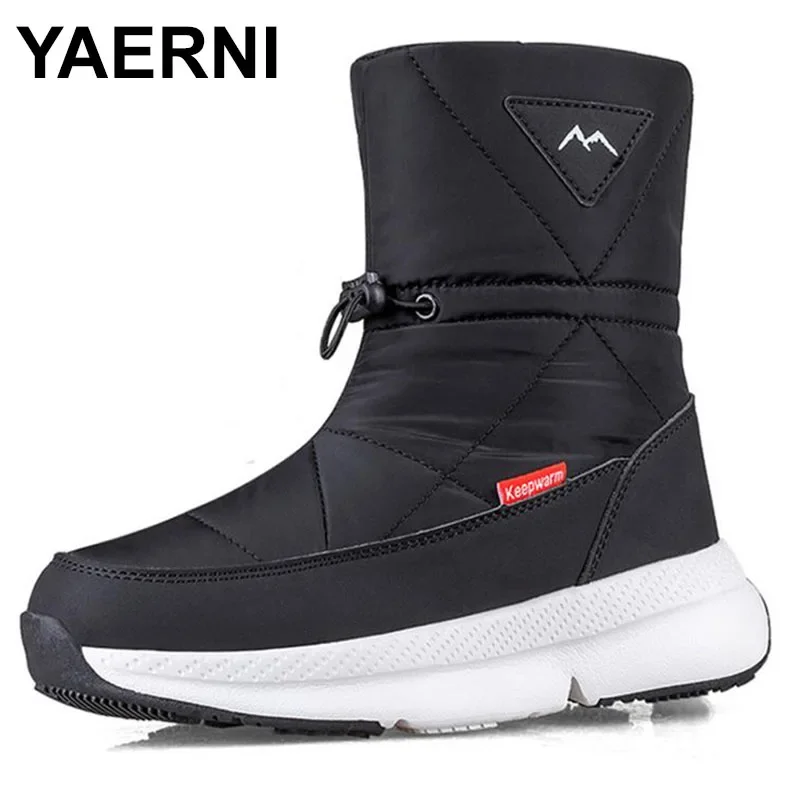 Women\'s Boots Waterproof Plush Winter Snow Boots Woman Warm Non-slip Ankle Boot Female Winter Shoes Ladies Plus Size 41 AD2816