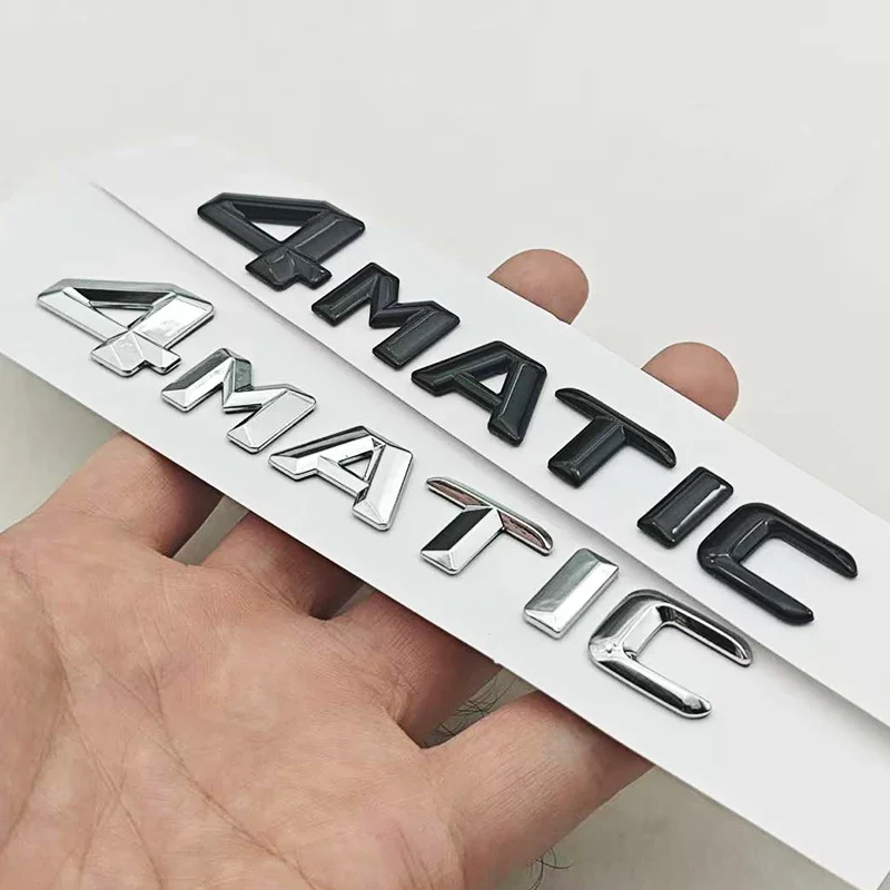 OK 3D Car Letters 4MATIC 4 MATIC Badge Sticker Rear Trunk Badge Emblem For Mercedes Benz C E G S GLC GLS Class AMG Accessories