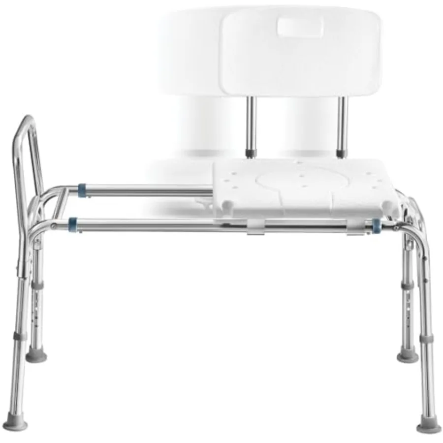 

Sliding Shower Bench for Bathtub Inside Shower Chair Adjustable Height Non-Slip Bath Seat for Elderly and Disabled Holds Up to