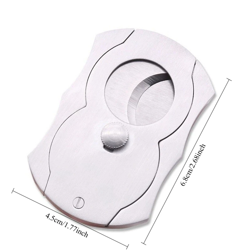 2026New Stainless steel double-edged cigar cutter, cutting table cigar cutting knife, cigar accessories