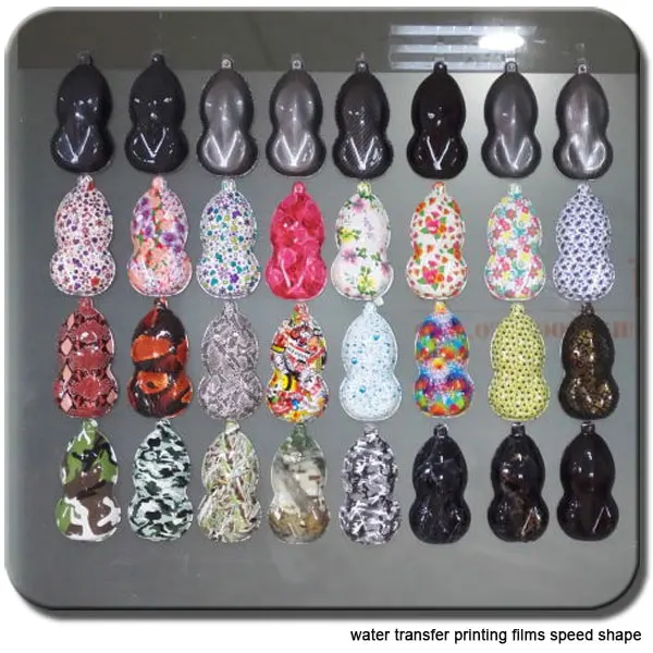 TSAUTOP Black/White  Hydrographic Films Water Transfer Printing Plastic mold ABS Speed Car Shape