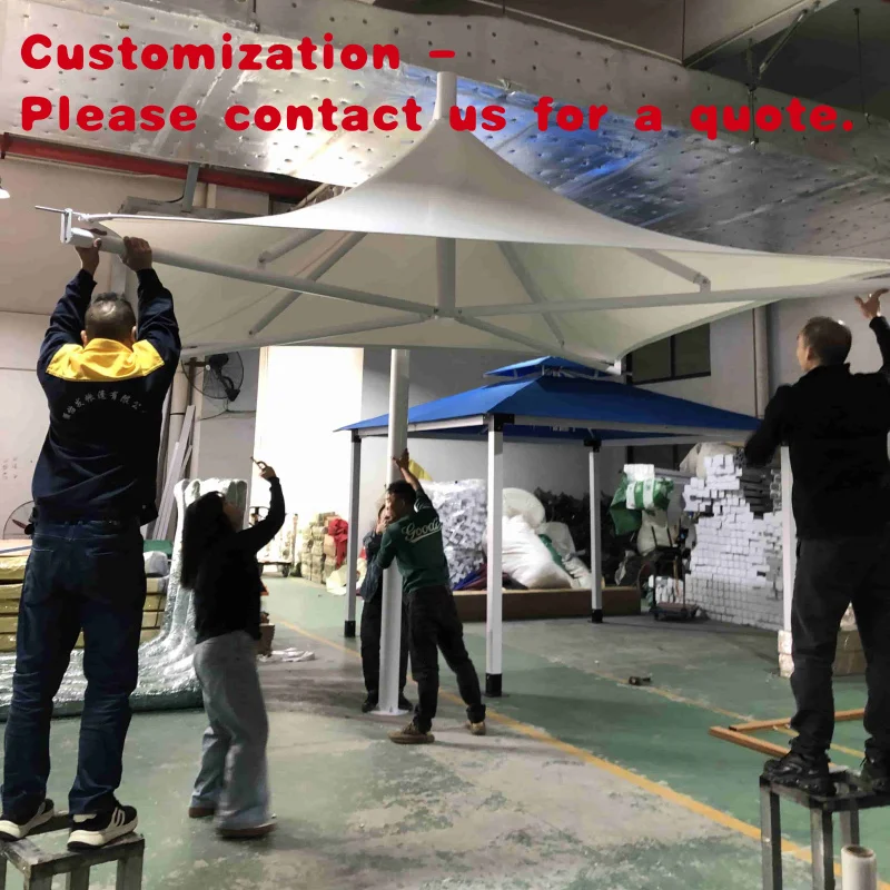 

custom.Promotion on PVDF/PTFE Tensile Membrane Structure Sunshade Carport Canopy Roofing Durable Aluminum Frame Polyester Sail